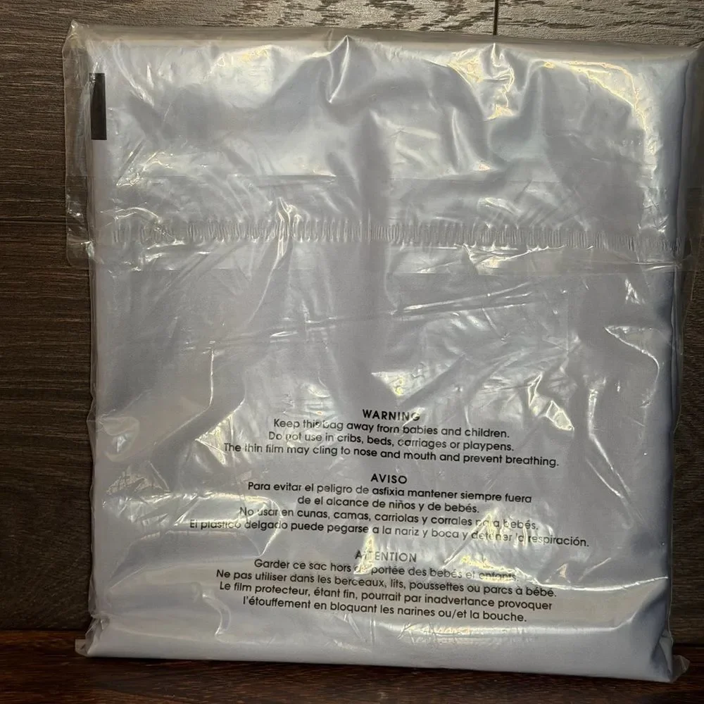 The Company Store Legends Supima Sateen Pillowcase Set King Blue/Silver NWOT